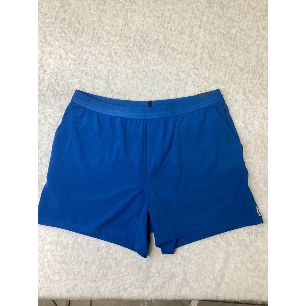VRST Mens Accelerate 5 Inch Running Shorts Blue Tide Relaxed Fit Small NEW